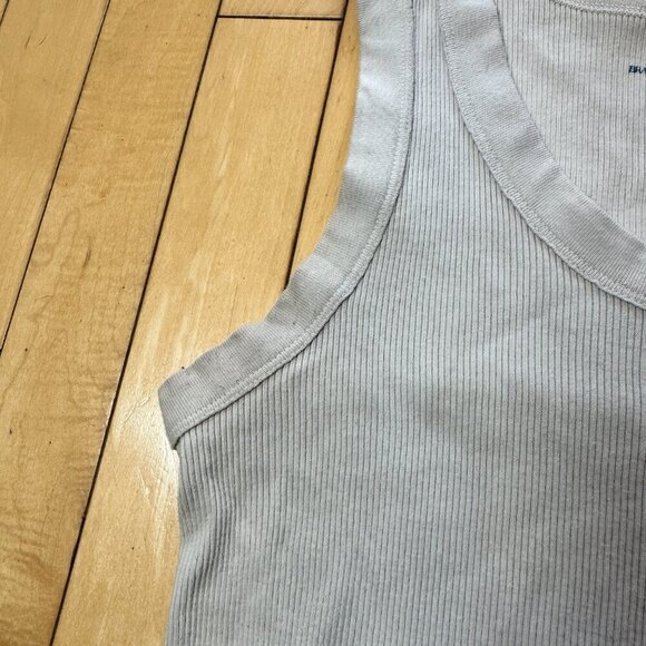 BRANDY MELVILLE Classic Tan Cream Cropped Ribbed Tank Top Shirt OS - Picture 4 of 6